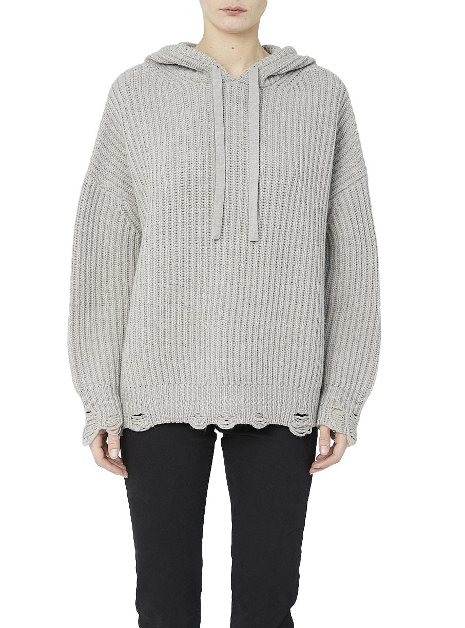 Pull Haedi en laine - Beige & Stone Grey