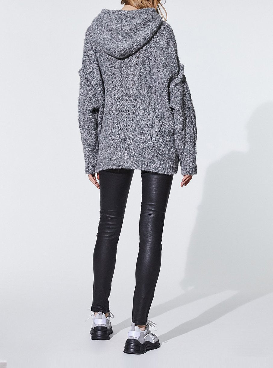 Pull Meadow en laine - Mixed Grey