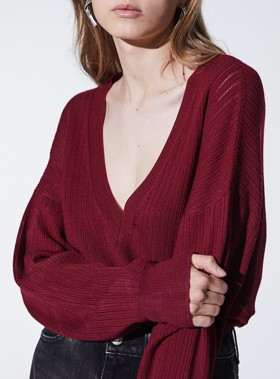 Pull Theta en laine - Wine