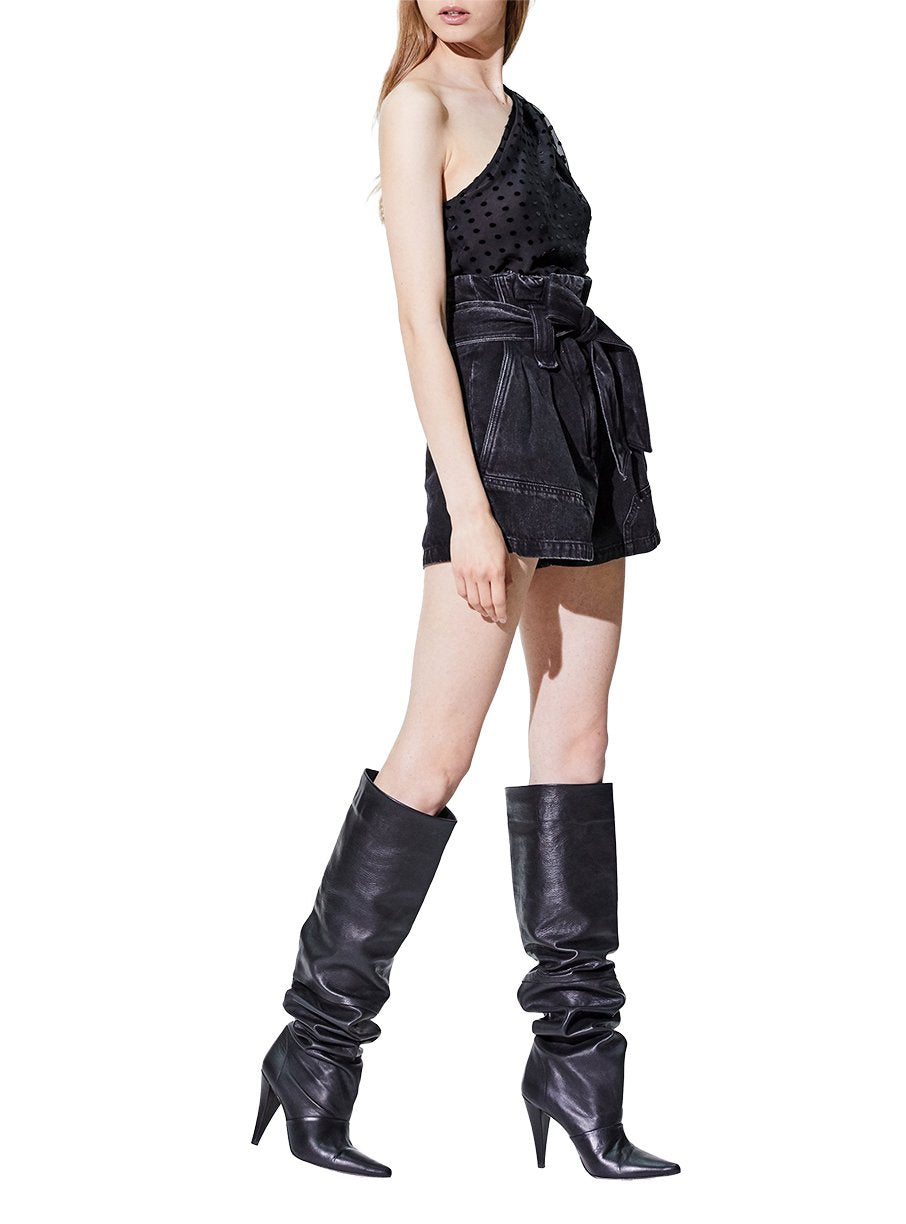 Top Coatli en soie - Black