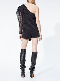 Top Coatli en soie - Black