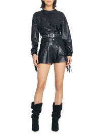 Top Gentry en cuir - Black