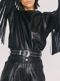 Top Gentry en cuir - Black