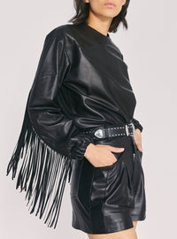 Top Gentry en cuir - Black