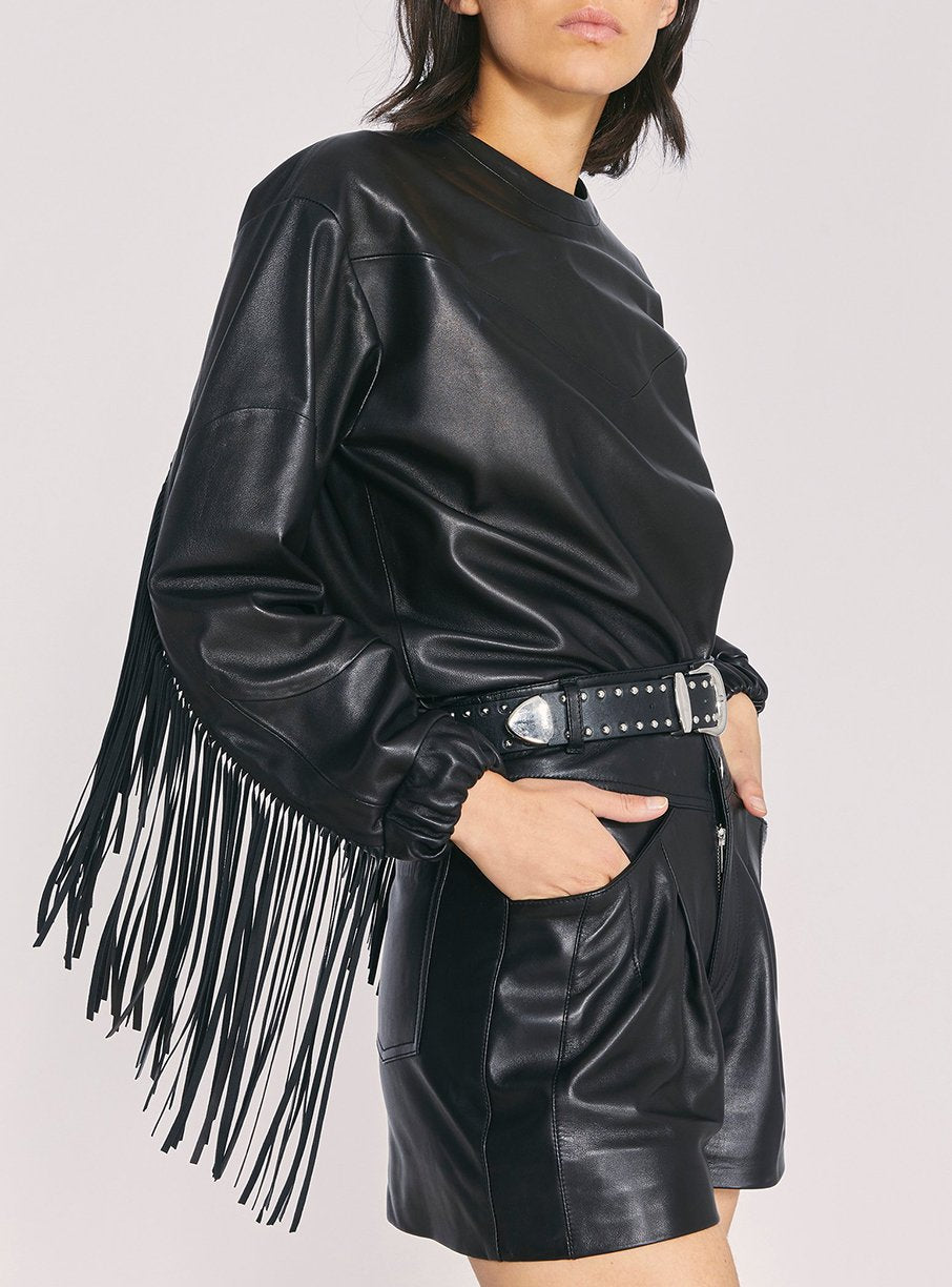 Top Gentry en cuir - Black