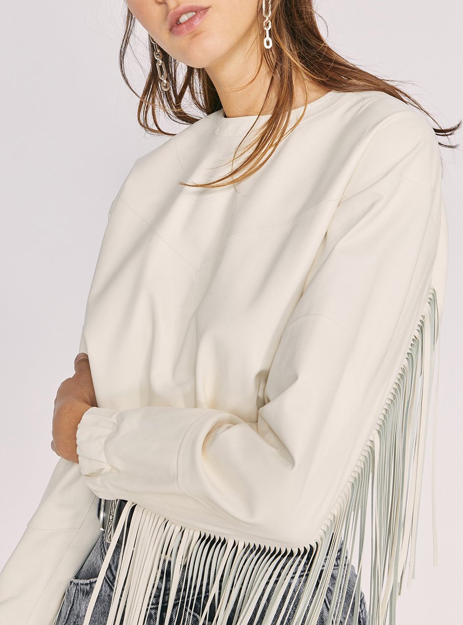 Top Gentry en cuir - Cream Pearl