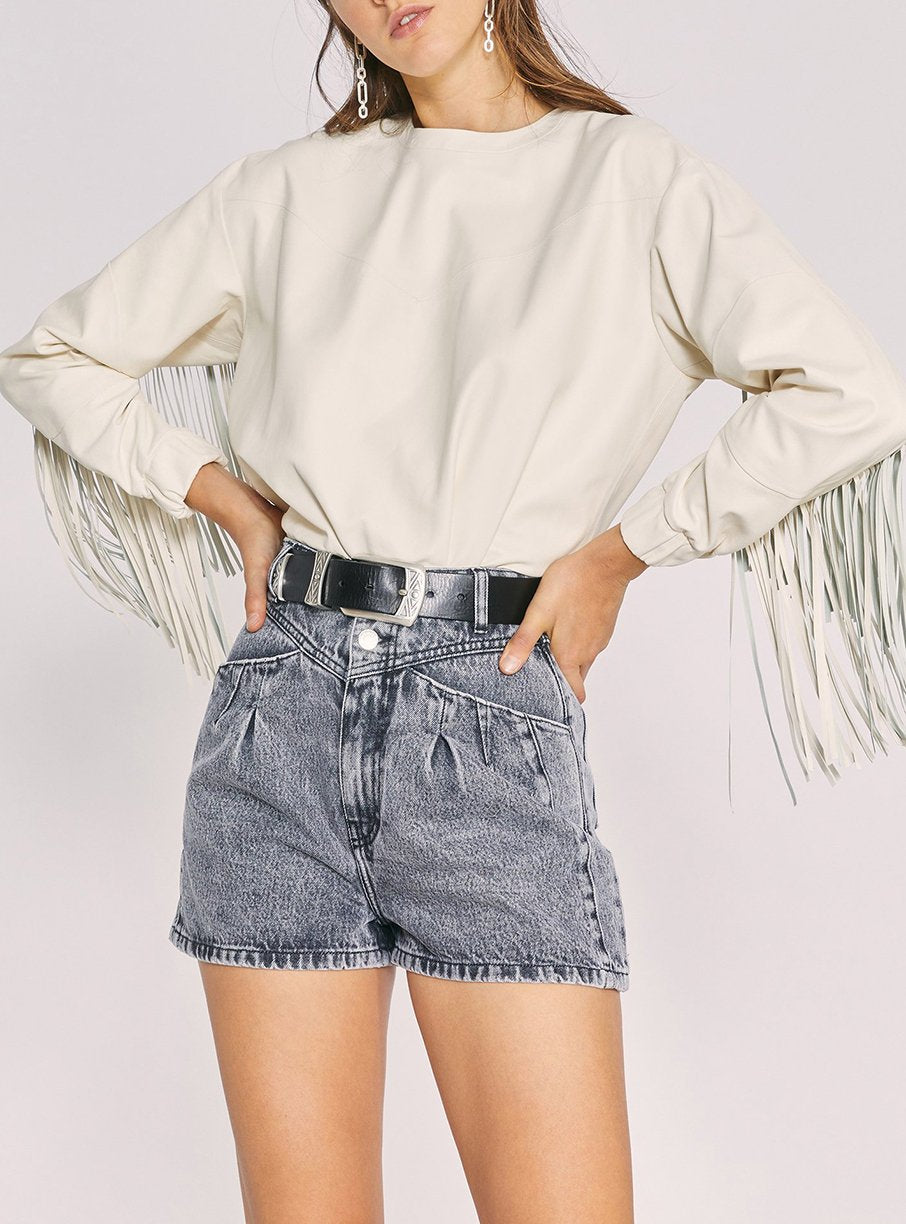 Top Gentry en cuir - Cream Pearl