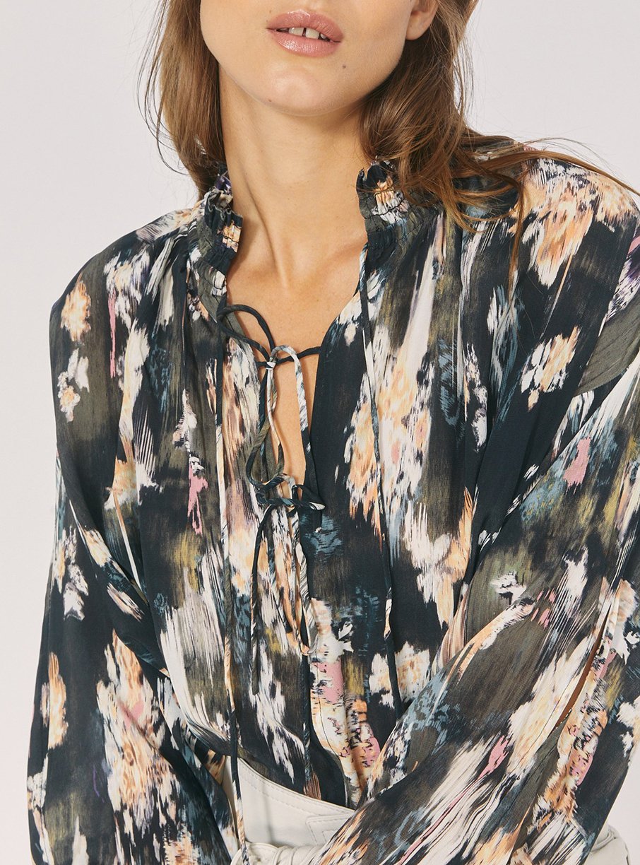 Top Senk en soie - Black & Grey