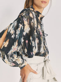 Top Senk en soie - Black & Grey