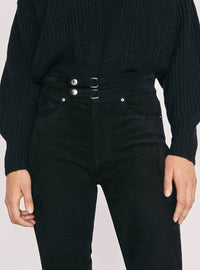 Pantalon Simer en cuir - Black