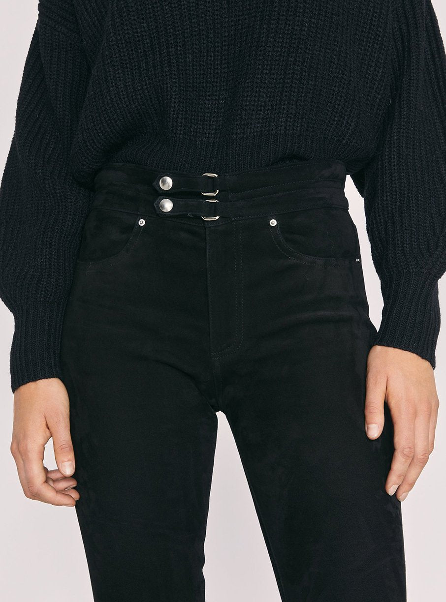 Pantalon Simer en cuir - Black