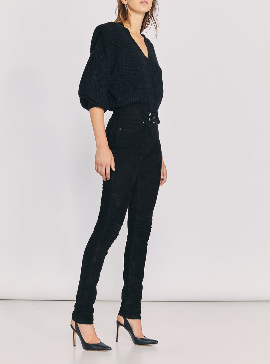 Pantalon Simer en cuir - Black