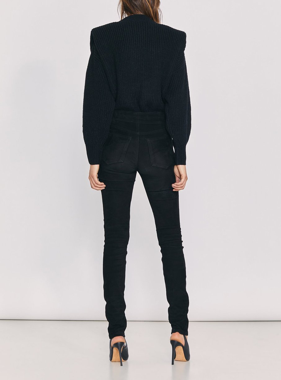 Pantalon Simer en cuir - Black