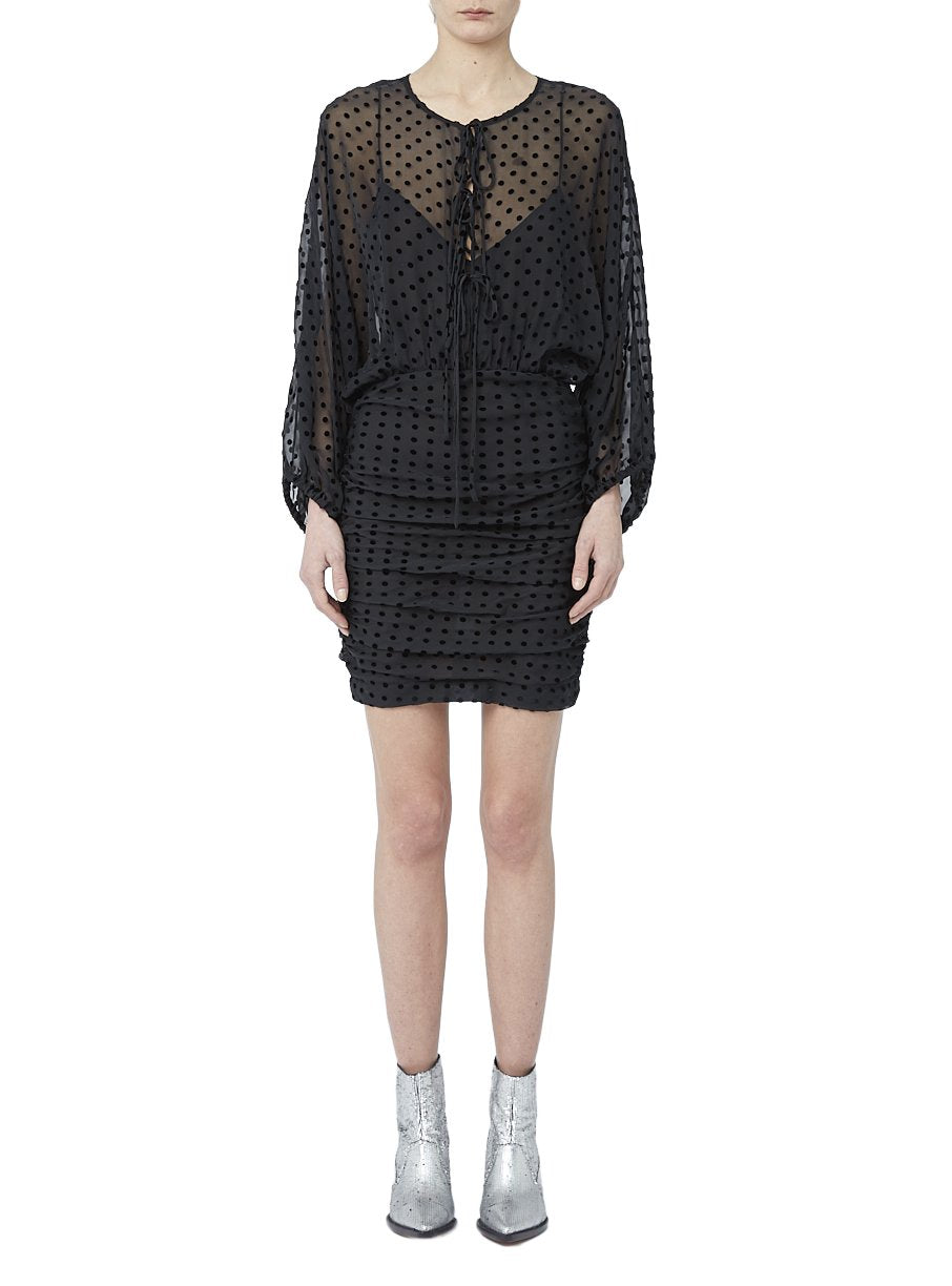 Robe Calcias en soie - Black
