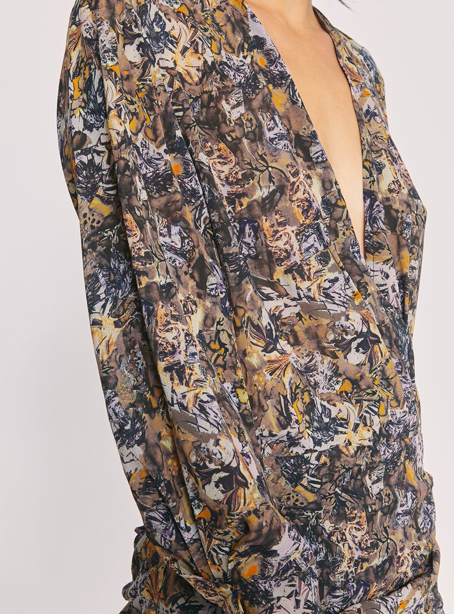 Robe Mauri - Khaki & Black