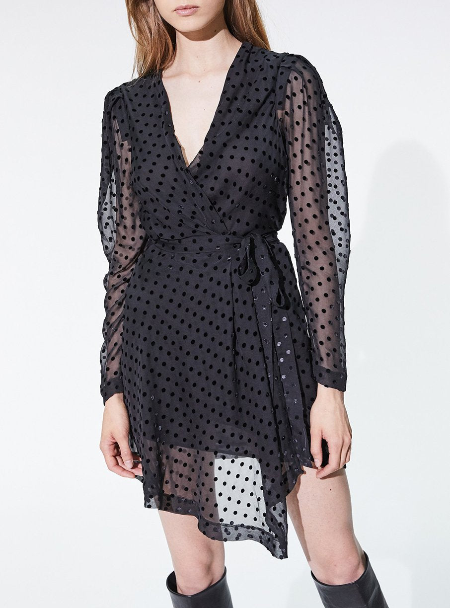 Robe Oxomo en soie - Black