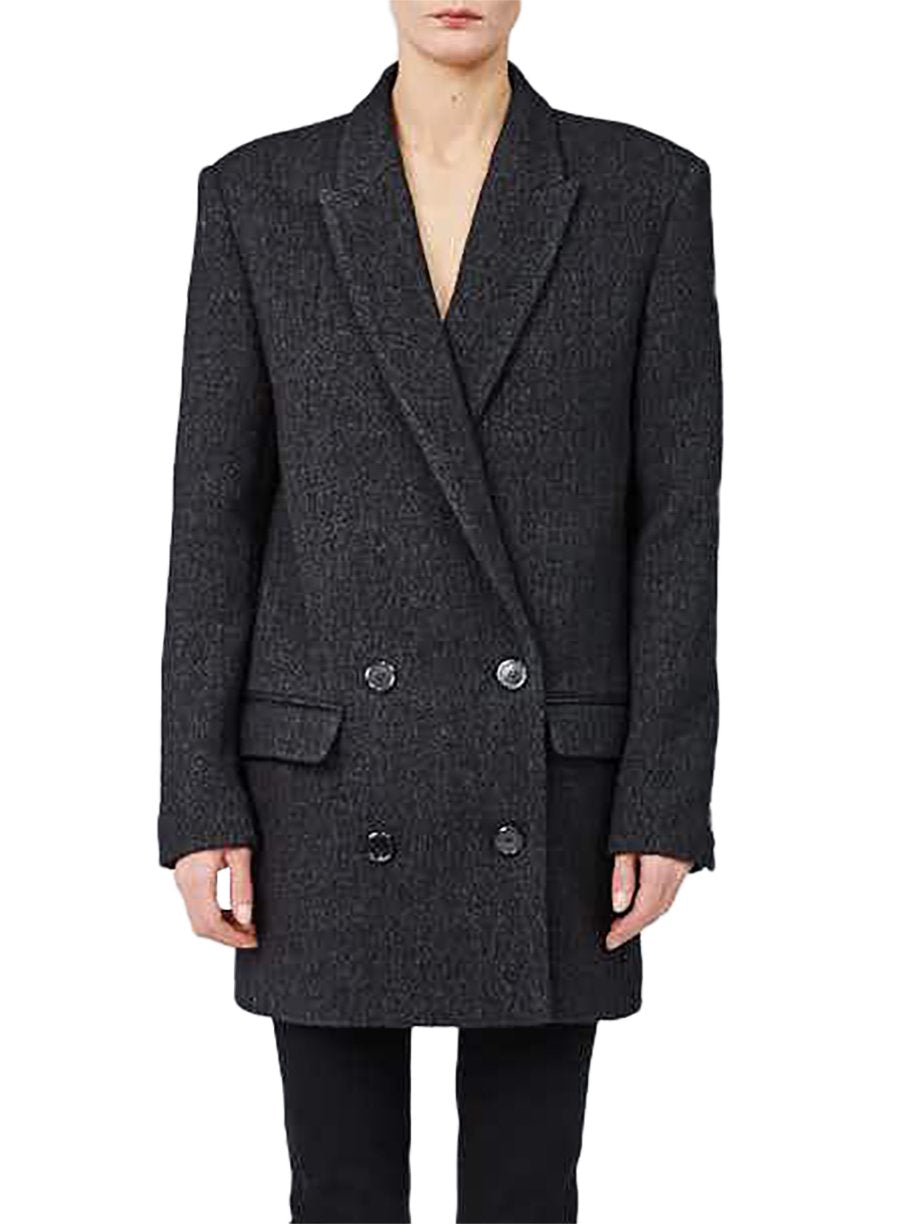 Manteau Achasa en laine - Anthracite