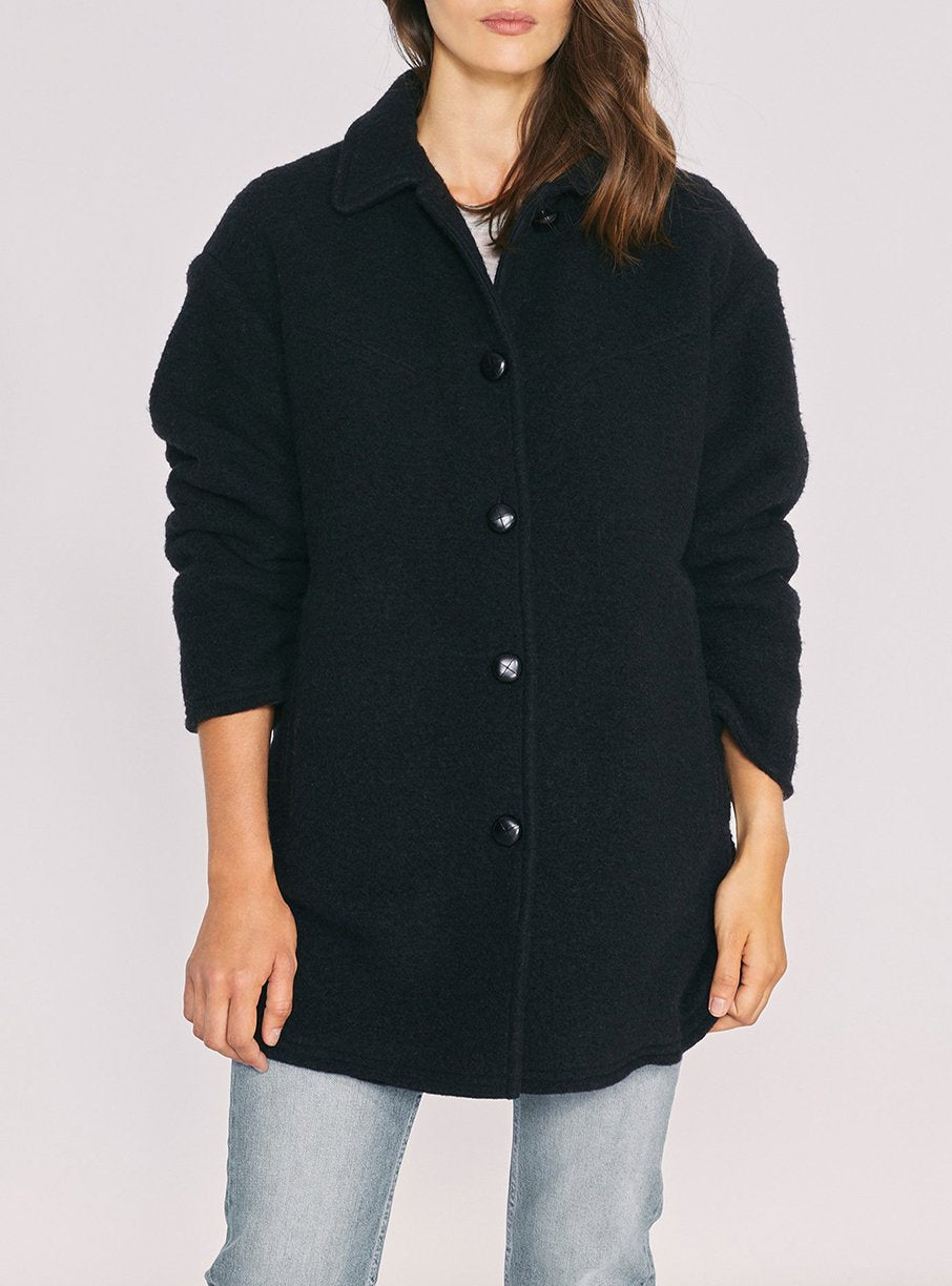 Manteau Bapsie en laine - Black
