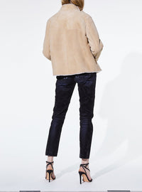 Peau Lainée Larys en cuir - Camel