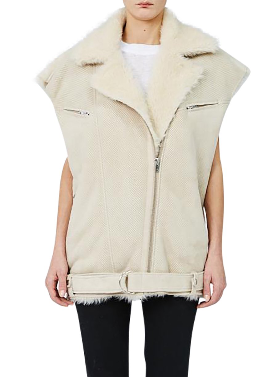 Peau Lainée Ramy en cuir - Sand