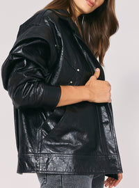 Blouson Malaspy en cuir - Black