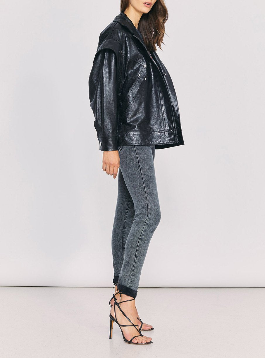 Blouson Malaspy en cuir - Black