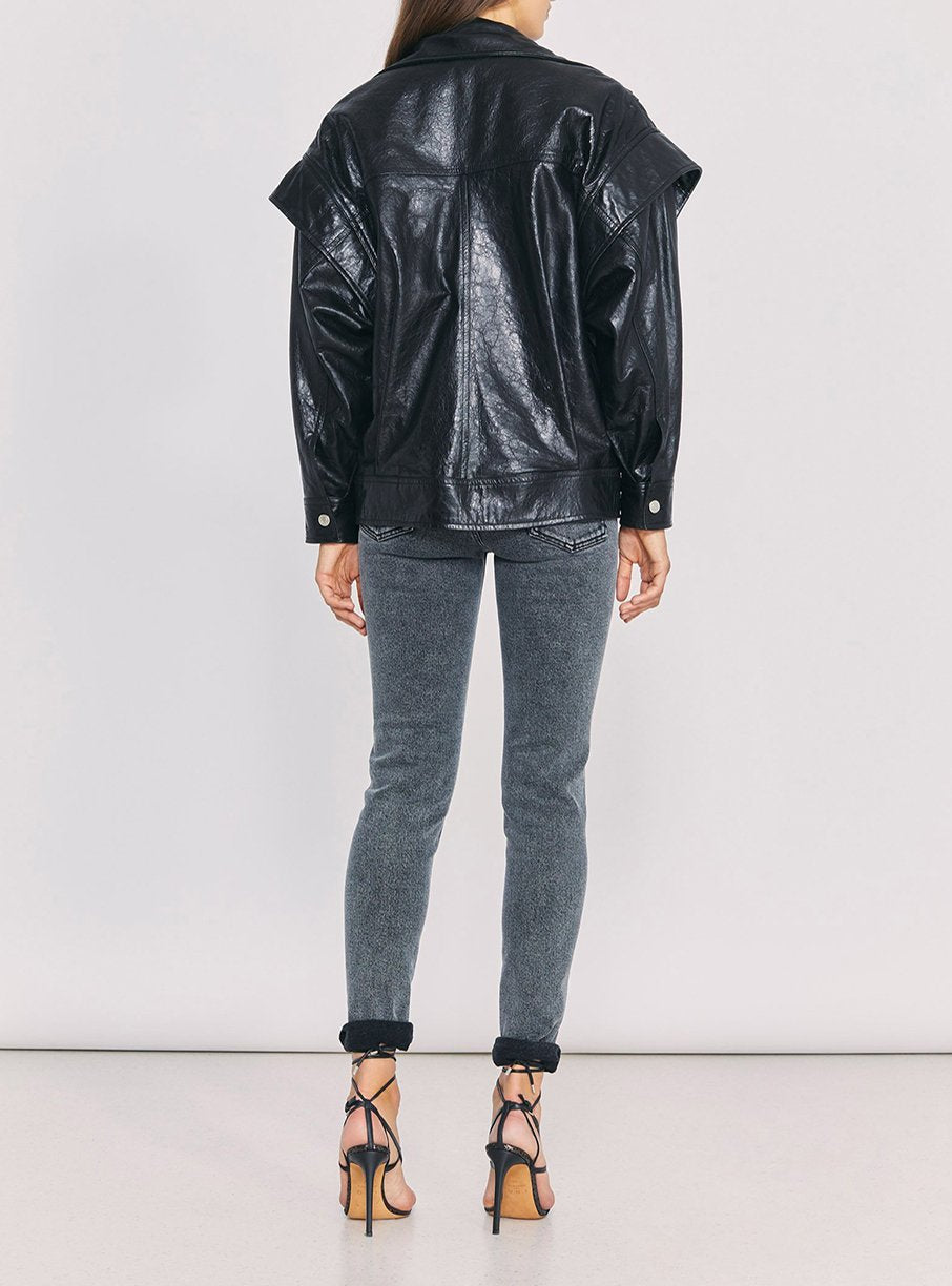 Blouson Malaspy en cuir - Black