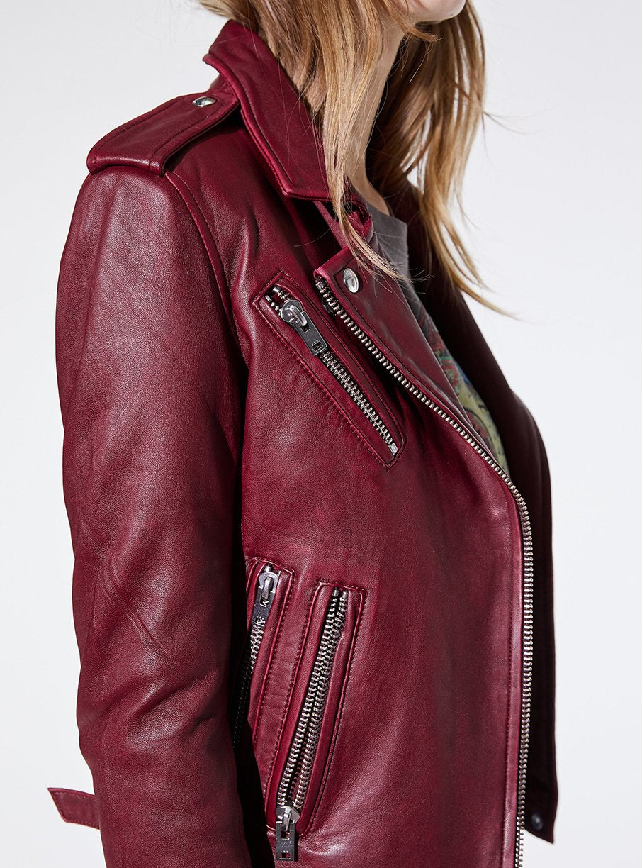 Perfecto Newhan en cuir - Cardinal Red