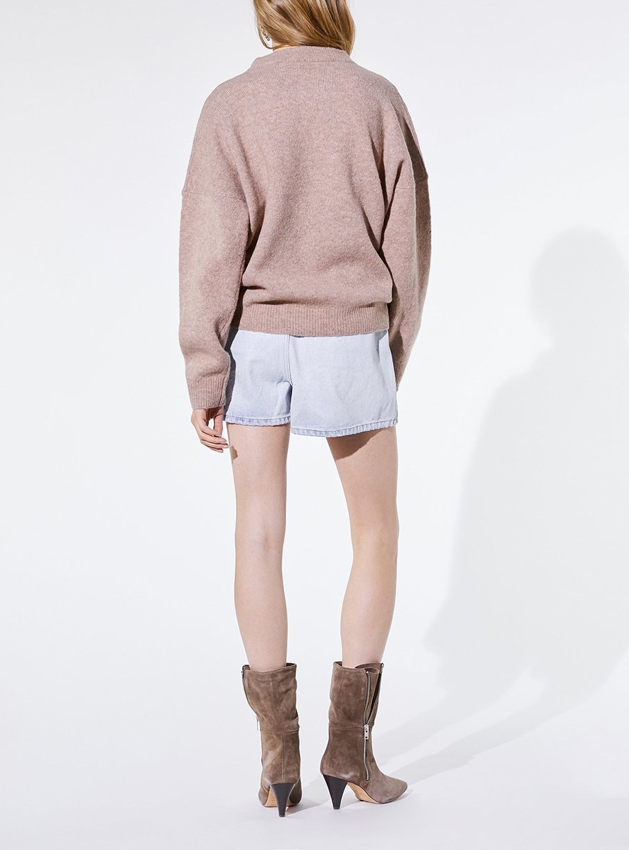 Pull Almy en laine - Light Brown
