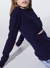 Pull Denny en laine - Dark Blue