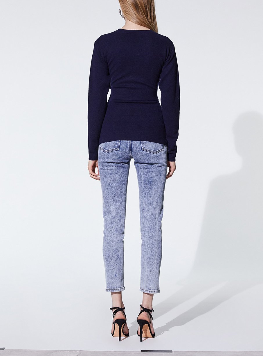 Pull Denny en laine - Dark Blue