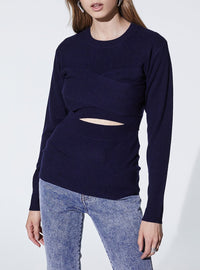 Pull Denny en laine - Dark Blue
