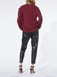 Pull Roby en laine - Burgundy