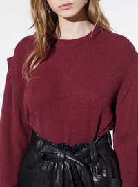 Pull Roby en laine - Burgundy