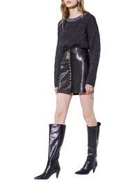 Pull Yale en laine - Anthracite