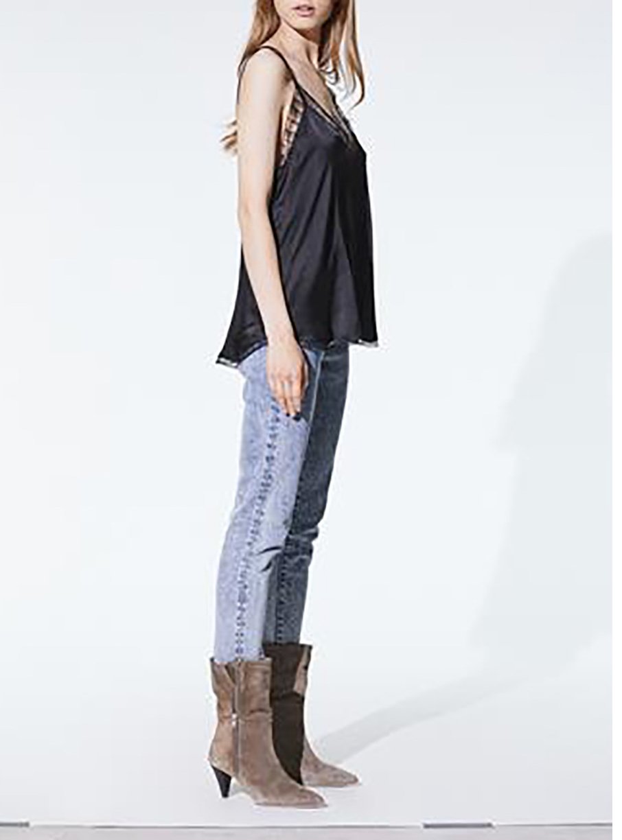 Top Berlana en soie - Black