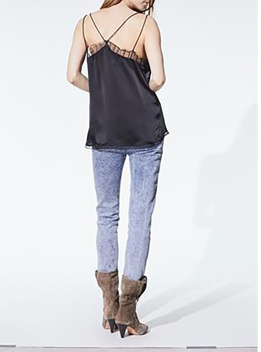 Top Berlana en soie - Black