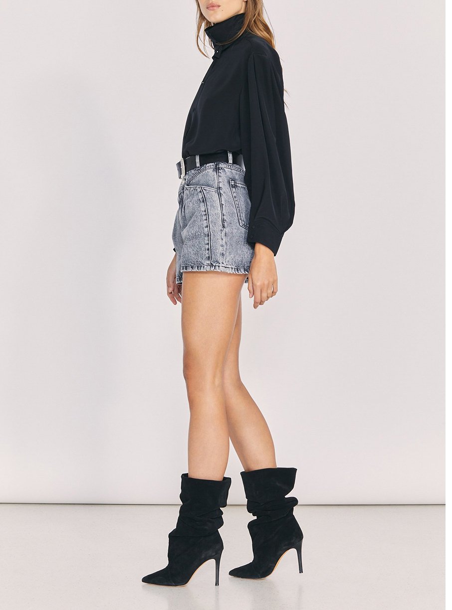 Top Malaca en soie - Black