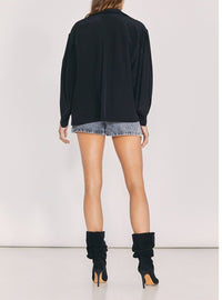 Top Malaca en soie - Black