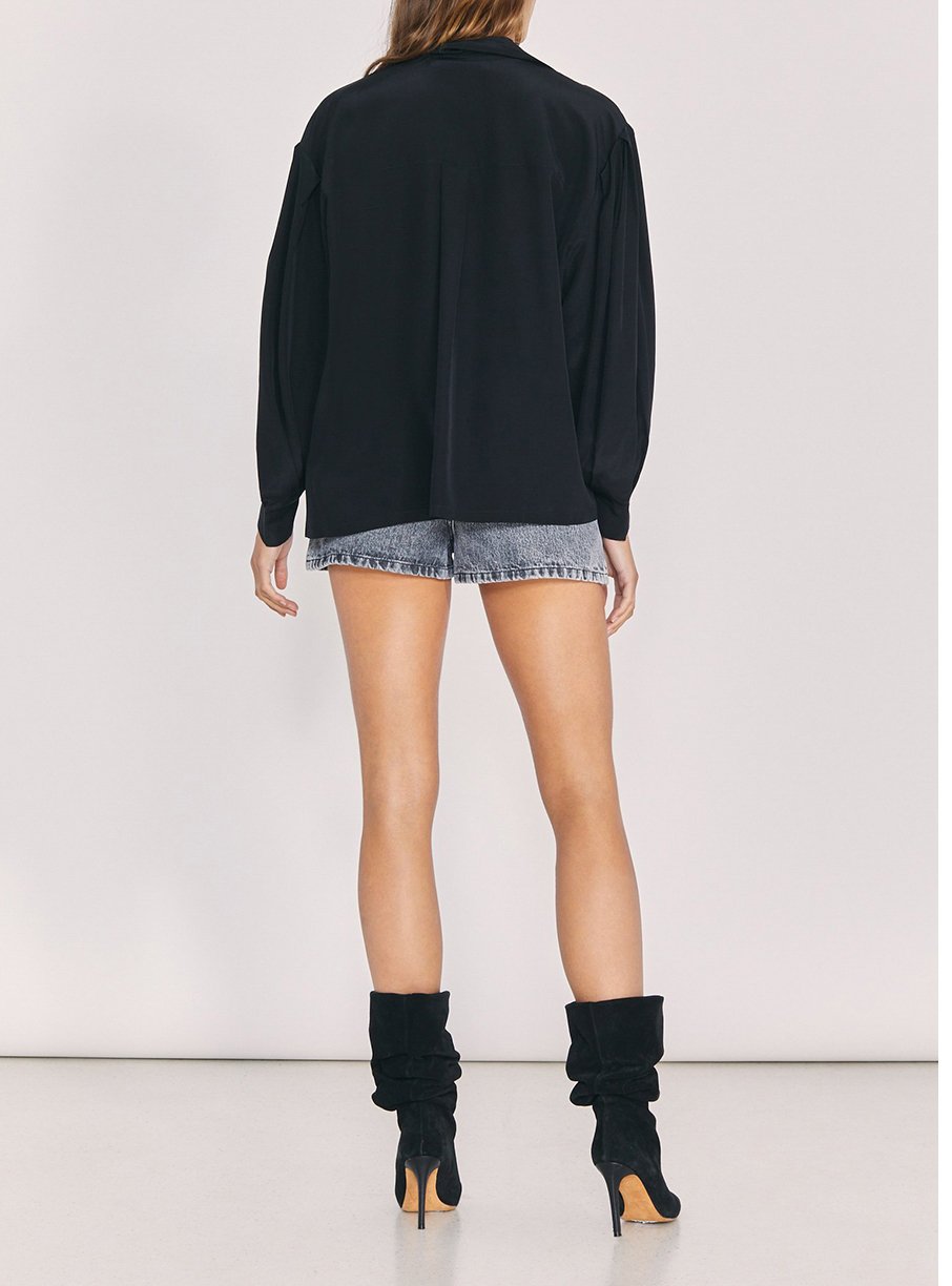 Top Malaca en soie - Black