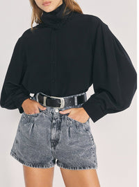 Top Malaca en soie - Black