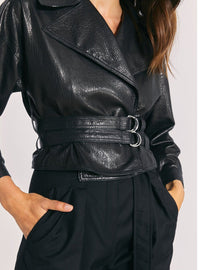 Chemise Isba en cuir - Black