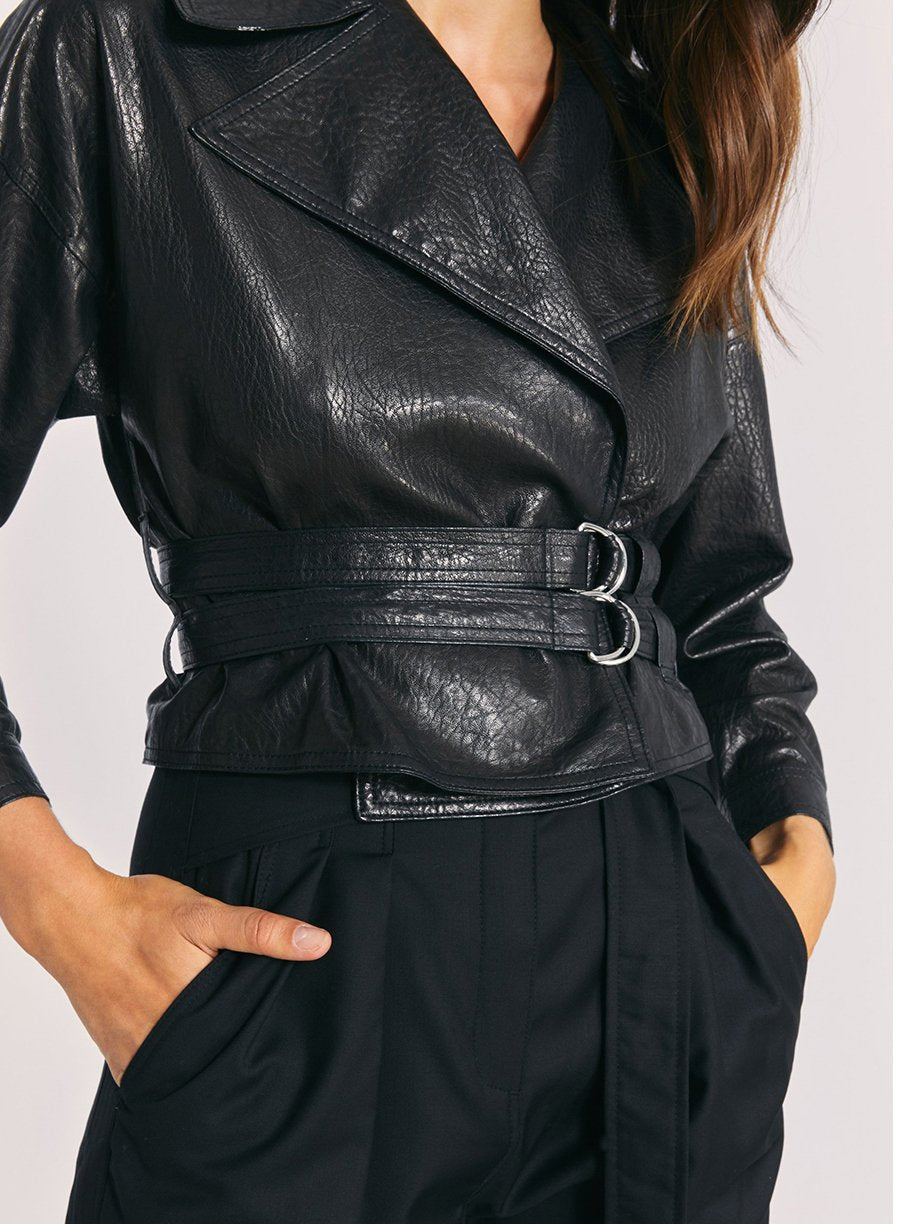 Chemise Isba en cuir - Black