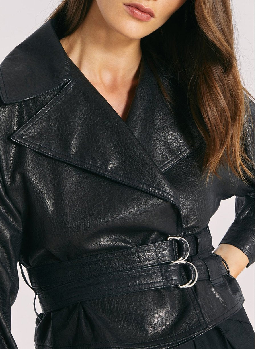 Chemise Isba en cuir - Black