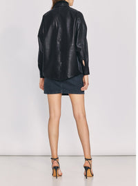 Chemise Peters en cuir - Black