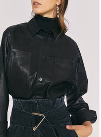Chemise Peters en cuir - Black