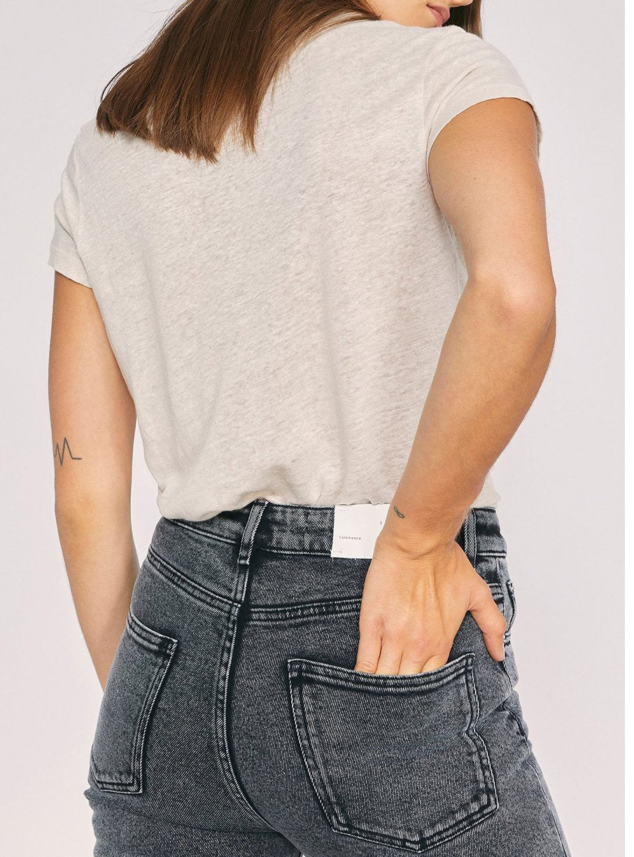 T-Shirt Third en lin - Cream Pearl