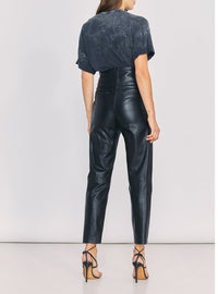 Pantalon Husvik en cuir - Black