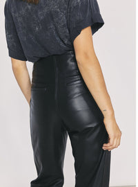 Pantalon Husvik en cuir - Black