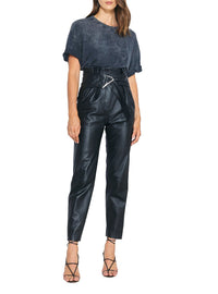 Pantalon Husvik en cuir - Black